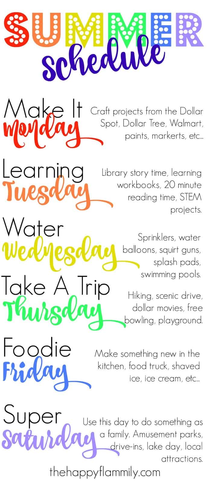 10 Free Summer Daily Schedule Templates Sanity Saving Printables 