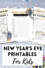 New Year's Eve Printables &amp; Activities for Kids | Simply Well Balanced