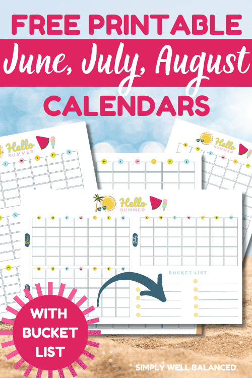 Free June July August Printable Calendar For 2023 HealthProdukt