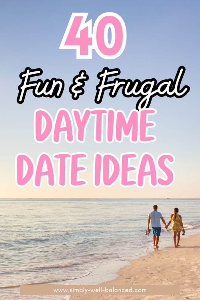 Couple walking along the beach - daytime date ideas. 