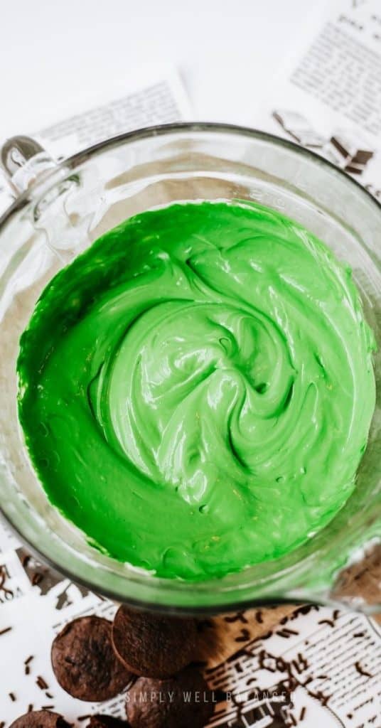 green Philadelphia cheesecake filling
