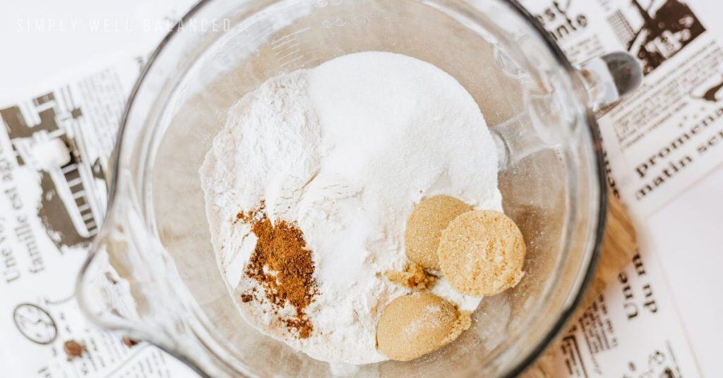 Smores Pancakes Recipe Step 1 - mix dry ingredients in a bowl.